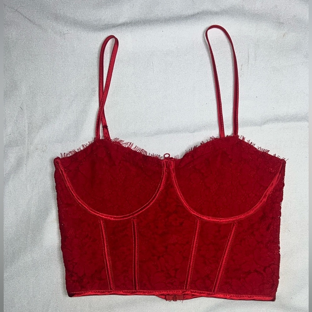 Elegant Red Lace Camisole